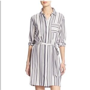 NWT Banana Republic striped belted shirt dress Sz 0